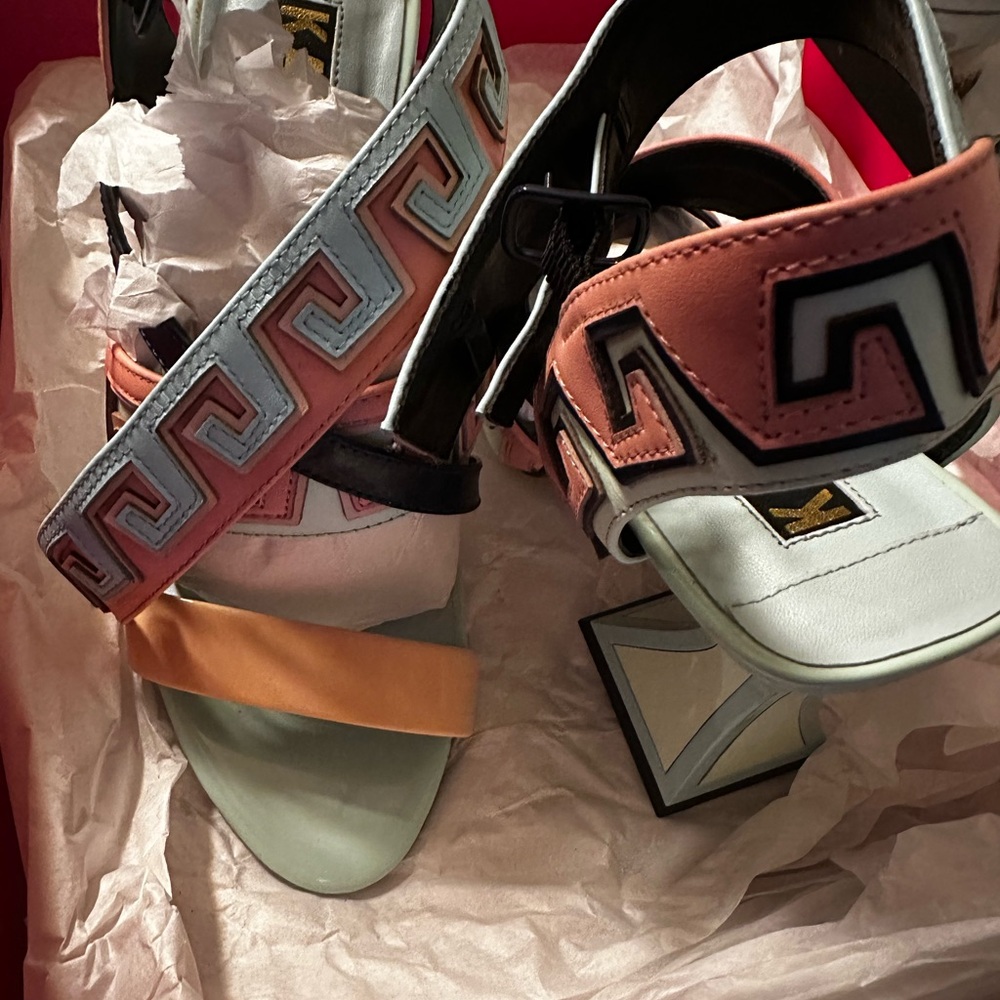 Kat Maconie Esme Lea Multi Pastel Leather Shoes